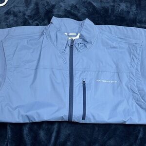 Southern Tide Light Blue Zip-Up sleeve less Jacket